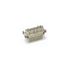 Insert HE, Raccordement à ressort, femelle, 24 pin, 16A, Polycarbonate, 24B|48B 